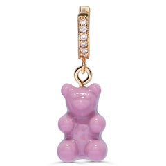 Crystal Haze Nostalgia bear earring - Mauve Pink