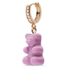 Crystal Haze Nostalgia bear earring - Mauve Pink