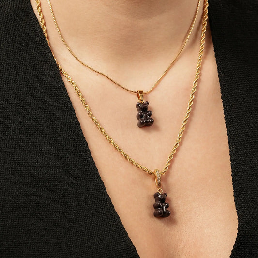 Crystal Haze Nostalgia bear pendant - Licorice