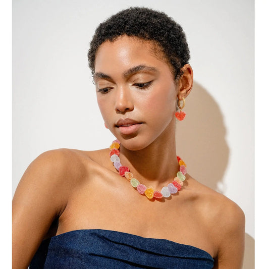Crystal Haze Jelly Heart Necklace