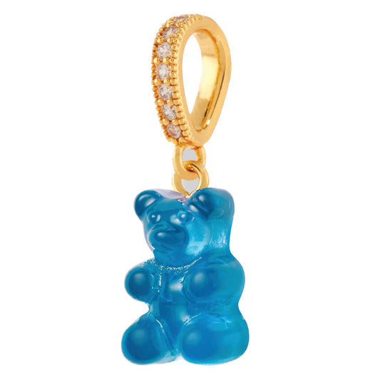 Crystal Haze Nostalgia bear Pave pendant - Azure