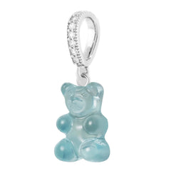Crystal Haze Nostalgia bear Pave pendant - Mediterranean silver