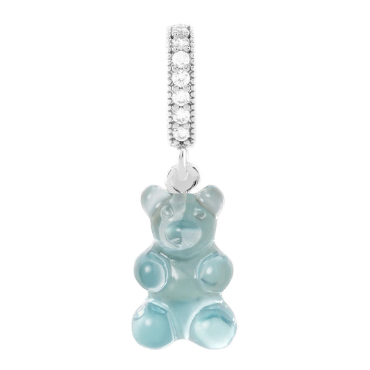 Crystal Haze Nostalgia bear Pave pendant - Mediterranean silver