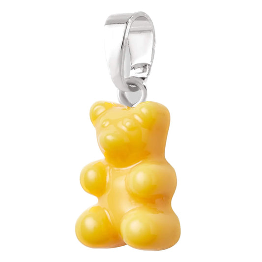 Crystal Haze Nostalgia bear pendant - NYC Taxi silver