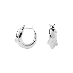 PDPAOLA Dolphin mini earrings - silver 