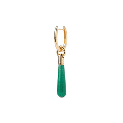 PDPAOLA Jupiter large earring - Green Aventurine