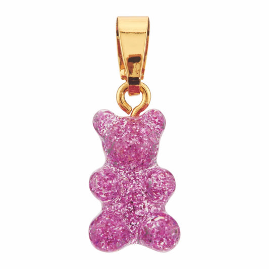 Crystal Haze Nostalgia bear pendant - Magenta