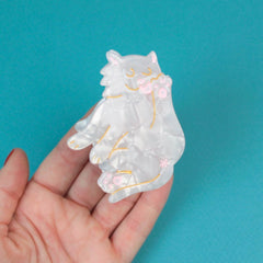 Coucou Suzette Hairclip White Cat