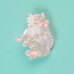Coucou Suzette Hairclip White Cat
