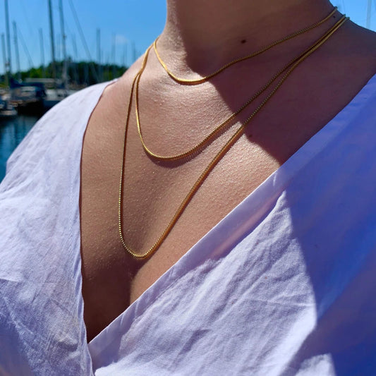 Crystal Haze Chain 40 cm - gold