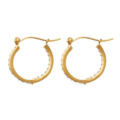 Crystal Haze Mini Ring Earrings - Clear