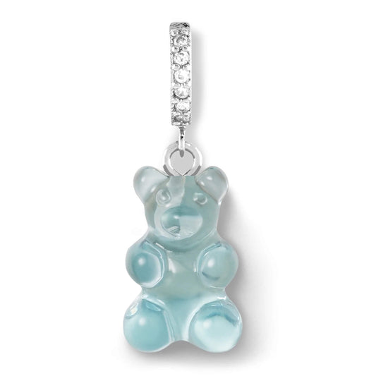 Crystal Haze Nostalgia bear earring - Mediterranean silver