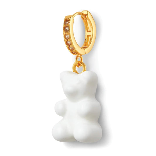Crystal Haze Nostalgia bear earring - Powder