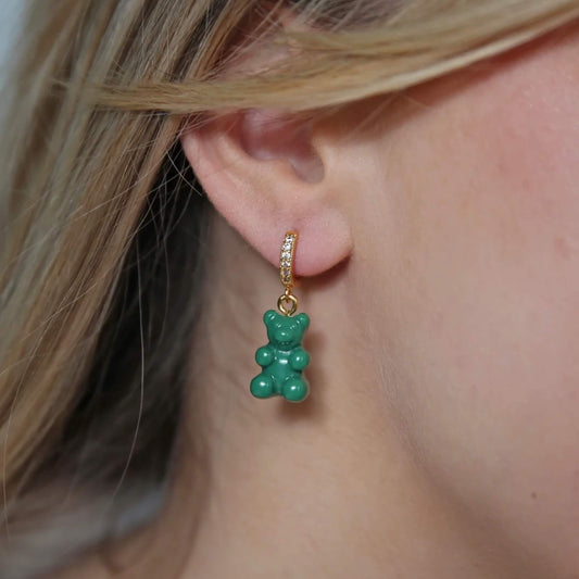 Crystal Haze Nostalgia bear earring - Vegan