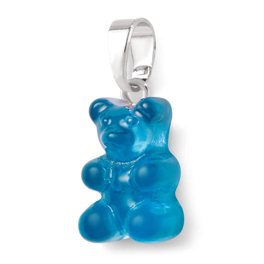 Crystal Haze Nostalgia bear pendant - Azure silver