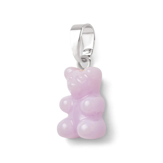 Crystal Haze Nostalgia bear pendant - Lavender silver