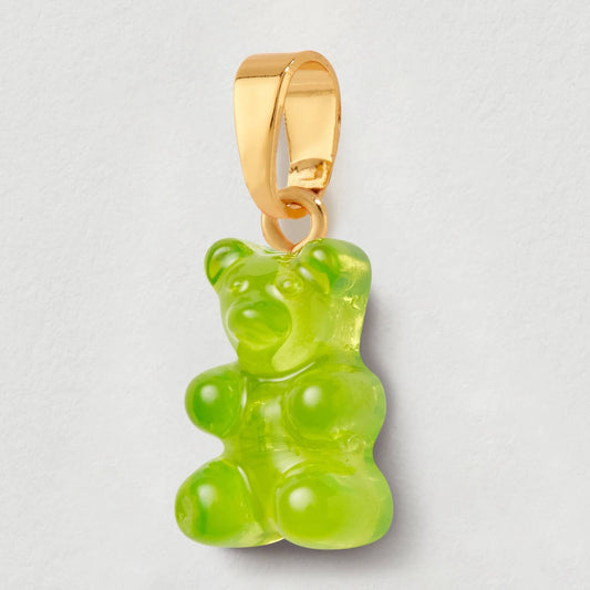 Crystal Haze Nostalgia bear pendant - Lime