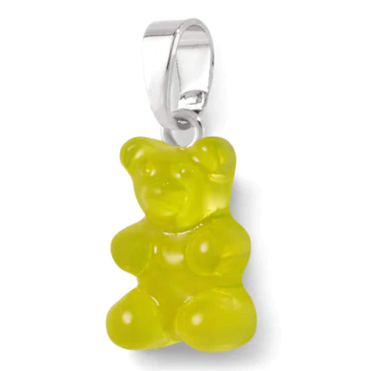 Crystal Haze Nostalgia bear pendant - Minion silver