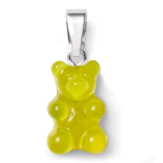 Crystal Haze Nostalgia bear pendant - Minion silver