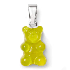 Crystal Haze Nostalgia bear pendant - Minion silver