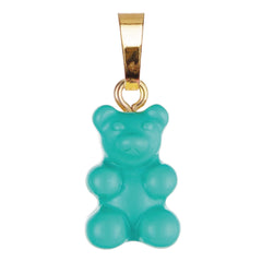 Crystal Haze Nostalgia bear pendant - Mykonos blue