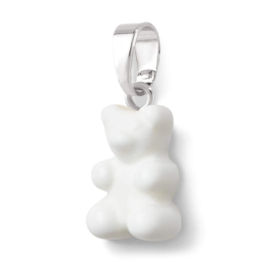 Crystal Haze Nostalgia bear pendant - Powder silver