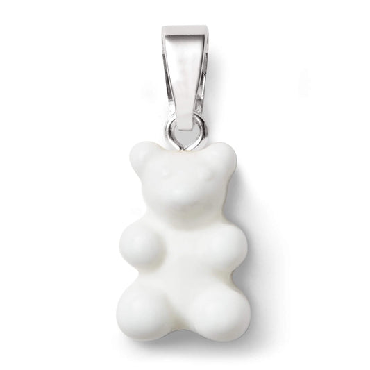 Crystal Haze Nostalgia bear pendant - Powder silver