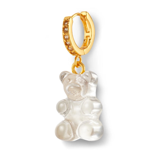 Crystal Haze Nostalgia bear earring - Ice