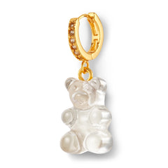 Crystal Haze Nostalgia bear earring - Ice