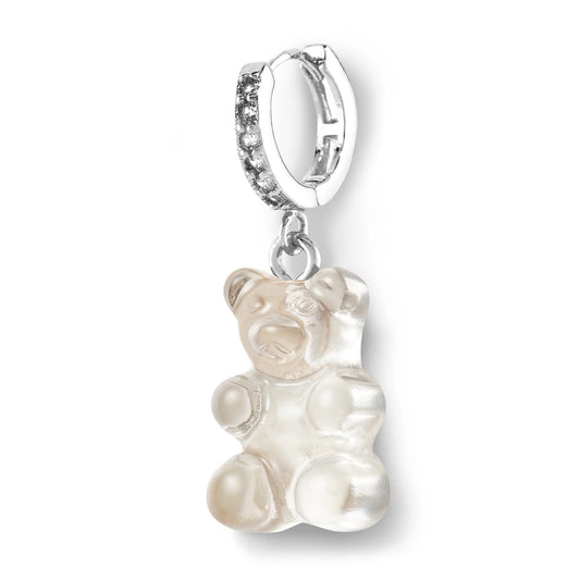 Crystal Haze Nostalgia bear earring Ice - silver