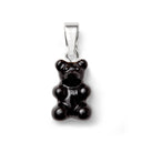 Crystal Haze Nostalgia bear privjesak - Black srebrni