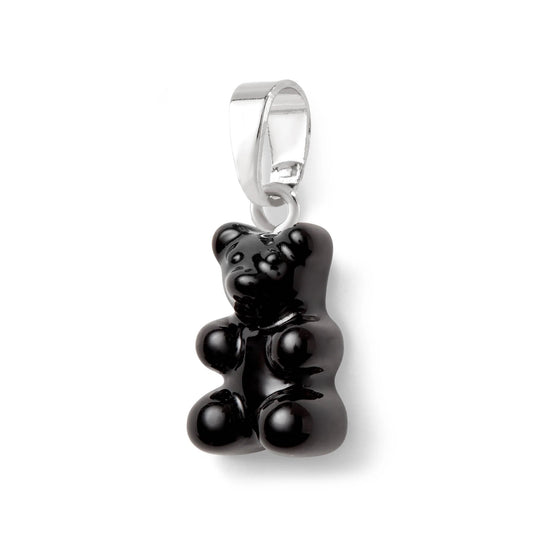 Crystal Haze Nostalgia bear pendant - Black silver