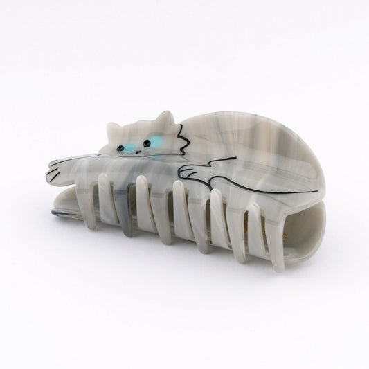 Coucou Suzette Hair Clip Grey Cat