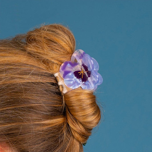 Coucou Suzette Purple Pansy hair clip